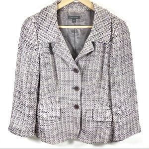 Ann Taylor Purple Tweed Blazer